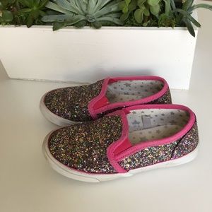Glitter slip-on sneakers size 11